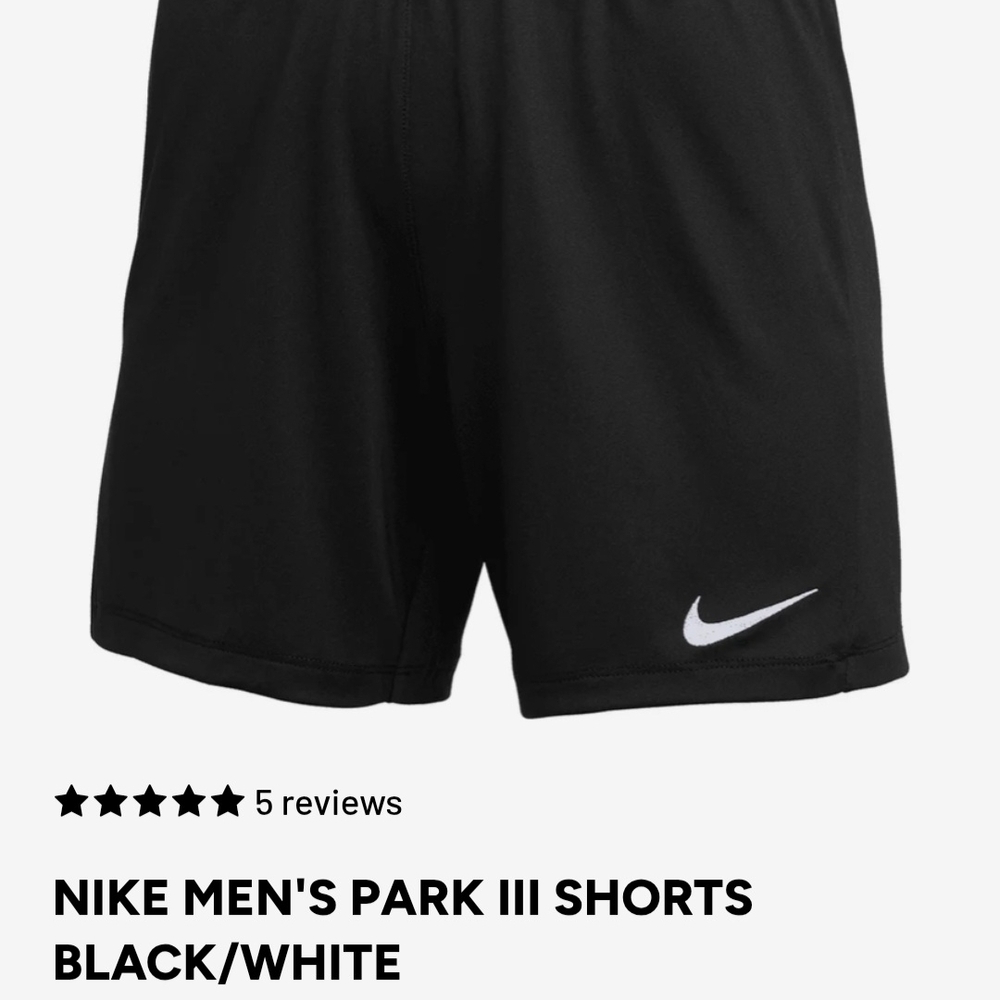 Nike Men's Athletic Shorts - Black with White Swoosh